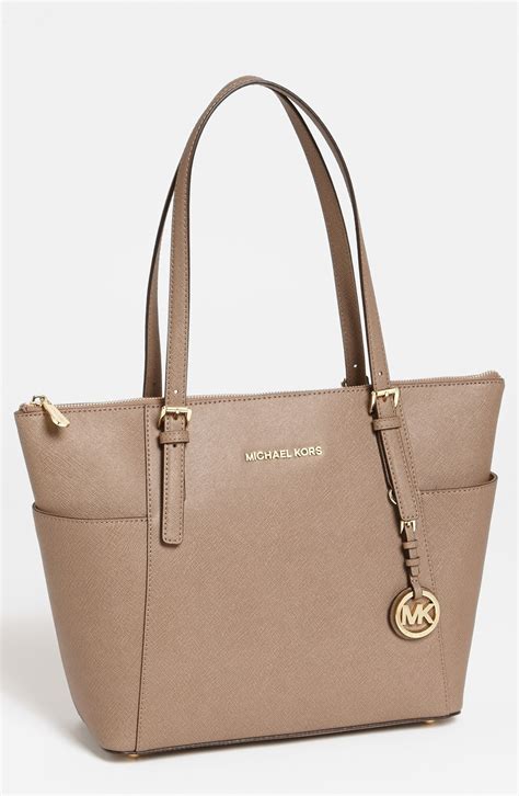 michael kors jet set large tote dark dune|Michael Kors large travel bag.